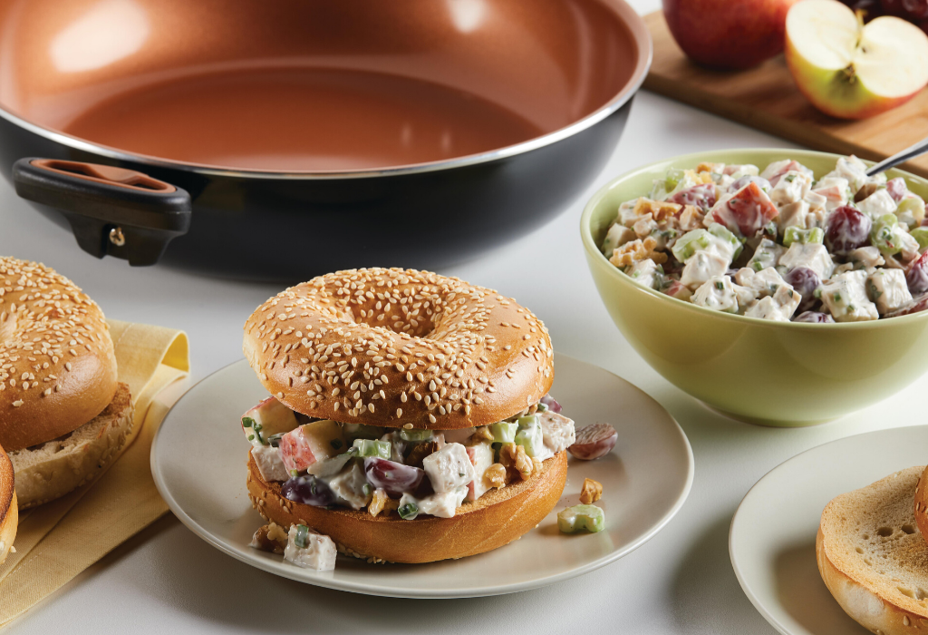 Waldorf Chicken Salad Bagel Sandwich