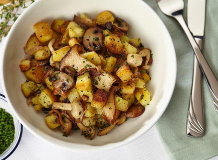 Yukon Gold Potato and Wild Mushroom Hash