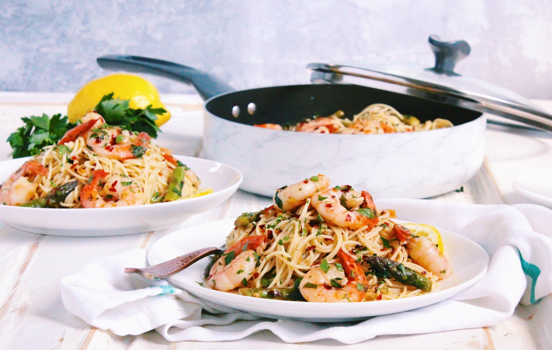 Shrimp and Asparagus Pasta