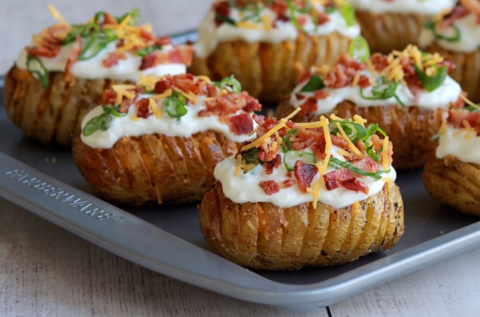 Loaded Mini Hasselback Potatoes