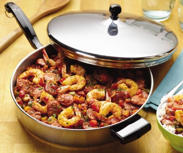 Cajun Shrimp & Andouille Skillet Dinner