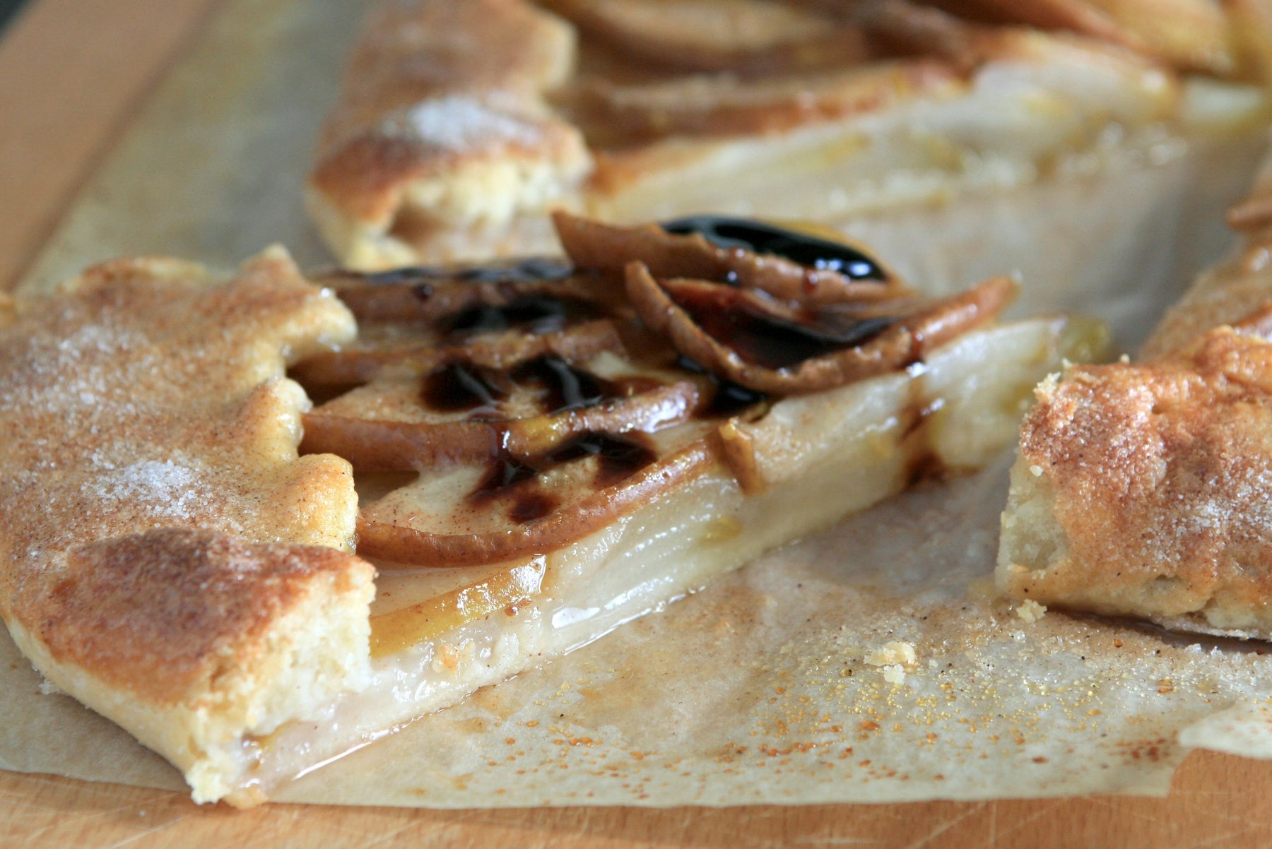 Pear Galette with Balsamic Cider Syrup