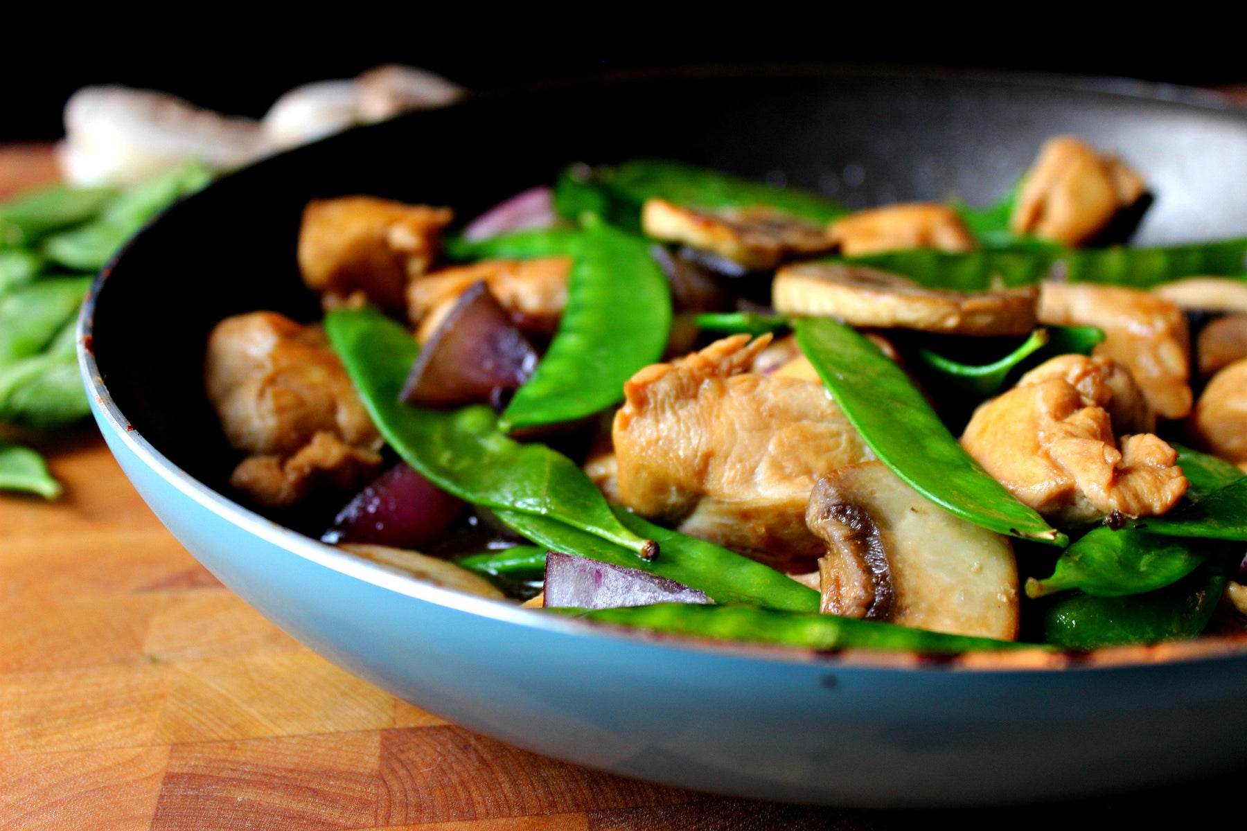 Chicken & Snow Peas Skillet