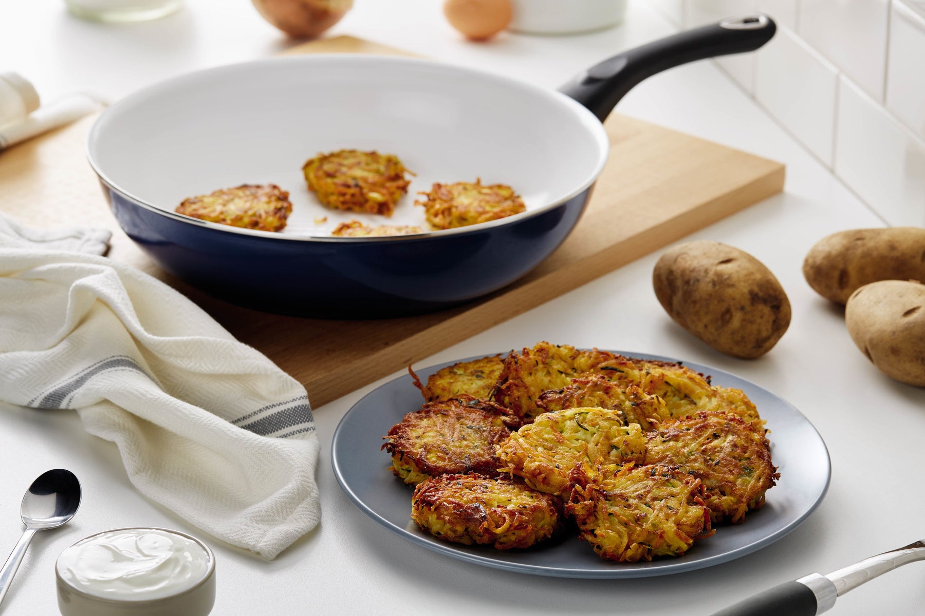 Potato, Carrot, and Zucchini Latkes