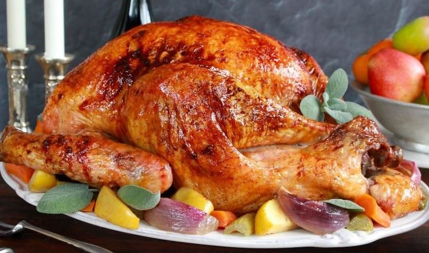 Cider Bourbon Glazed Roast Turkey