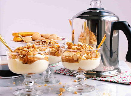Parfait de Tiramisú con Almendras Doradas