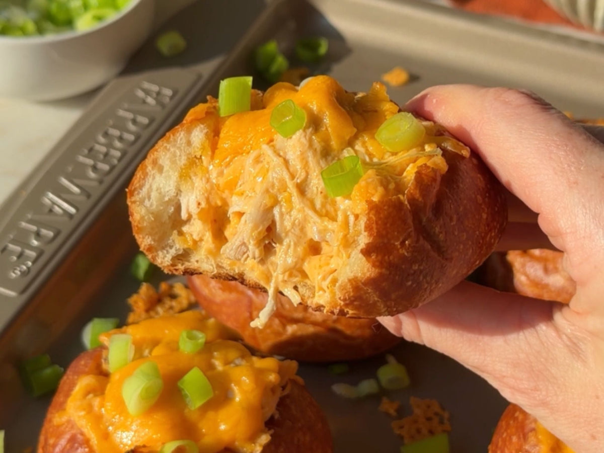 Buffalo Chicken Dip Mini Bread Bowls