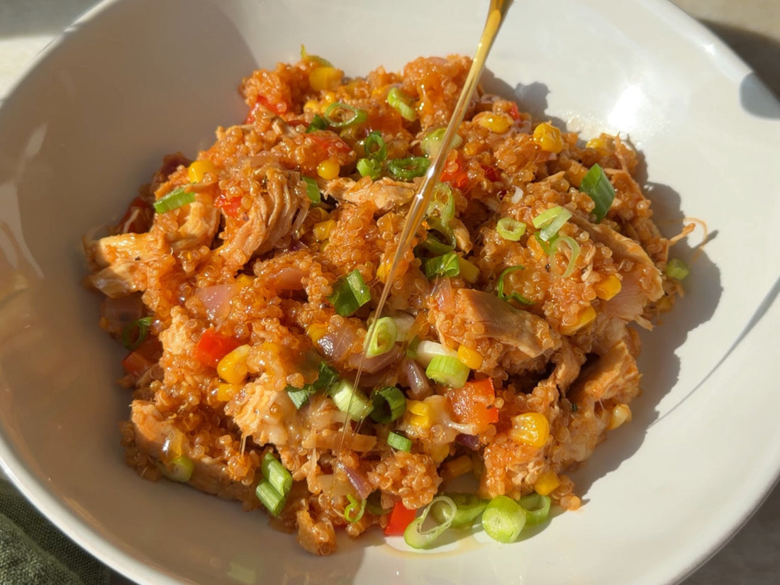 Hot Honey BBQ Chicken & Quinoa Skillet