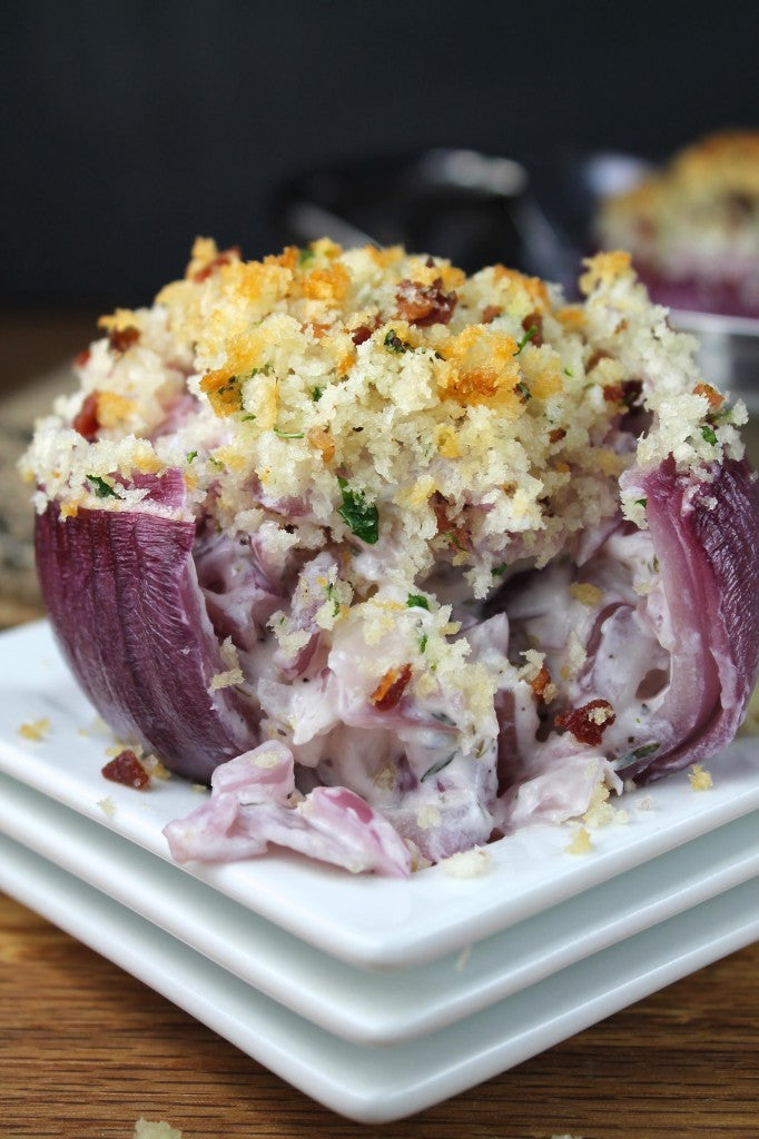 Creamy Roasted Red Onions