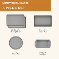 5-Piece Toaster Oven Bakeware Set
