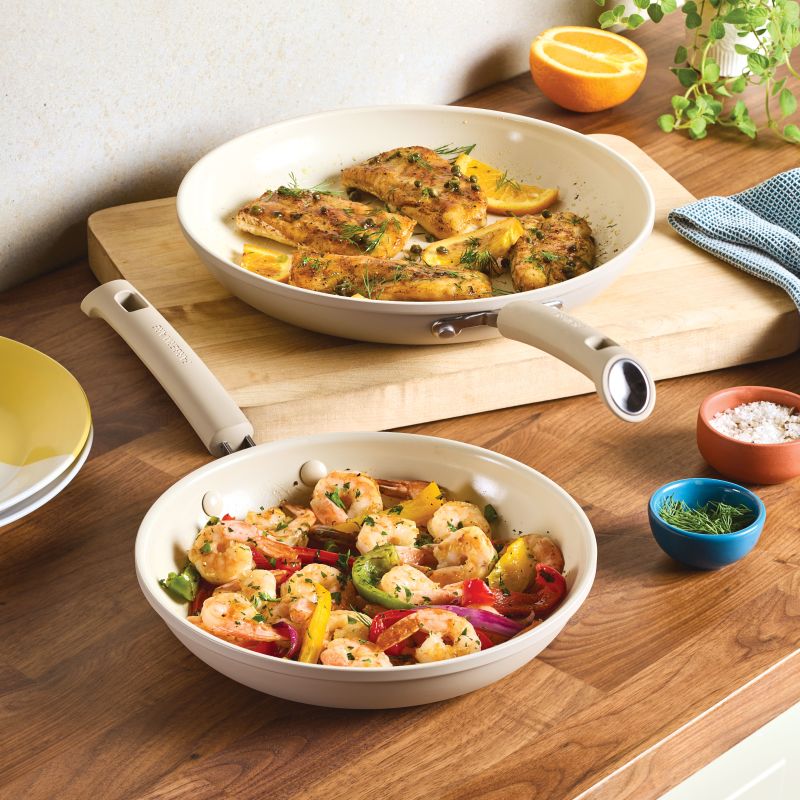 2-Piece Ceramic Induction Frying Pan Set