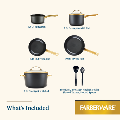Forged Induction Ceramic 9-Piece Cookware Set