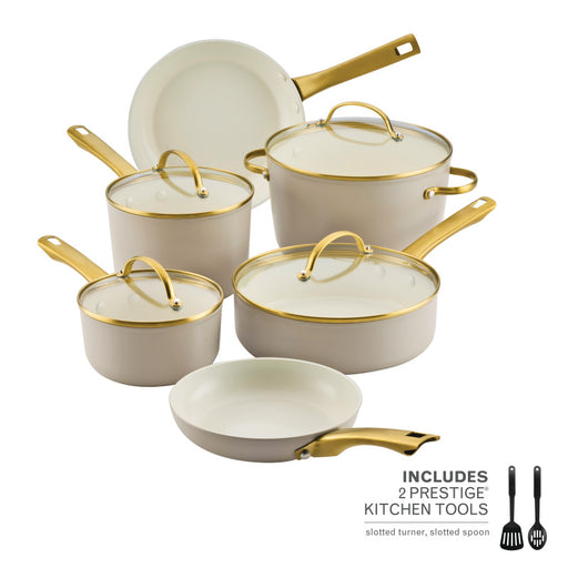Forged Induction Ceramic 12-Piece Cookware Set - Primary