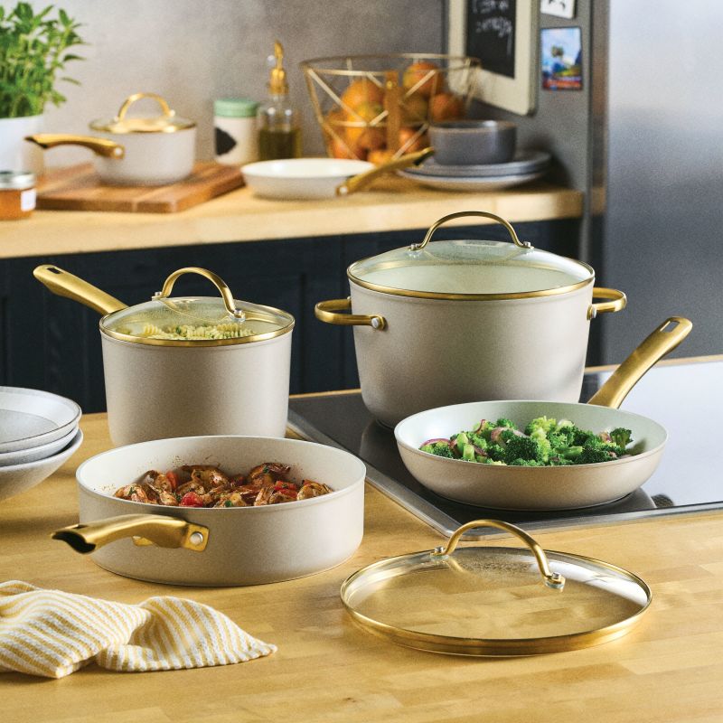 Forged Induction Ceramic 12-Piece Cookware Set - 