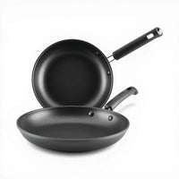 10 & 12-Inch Nonstick Frying Pan Set - Black