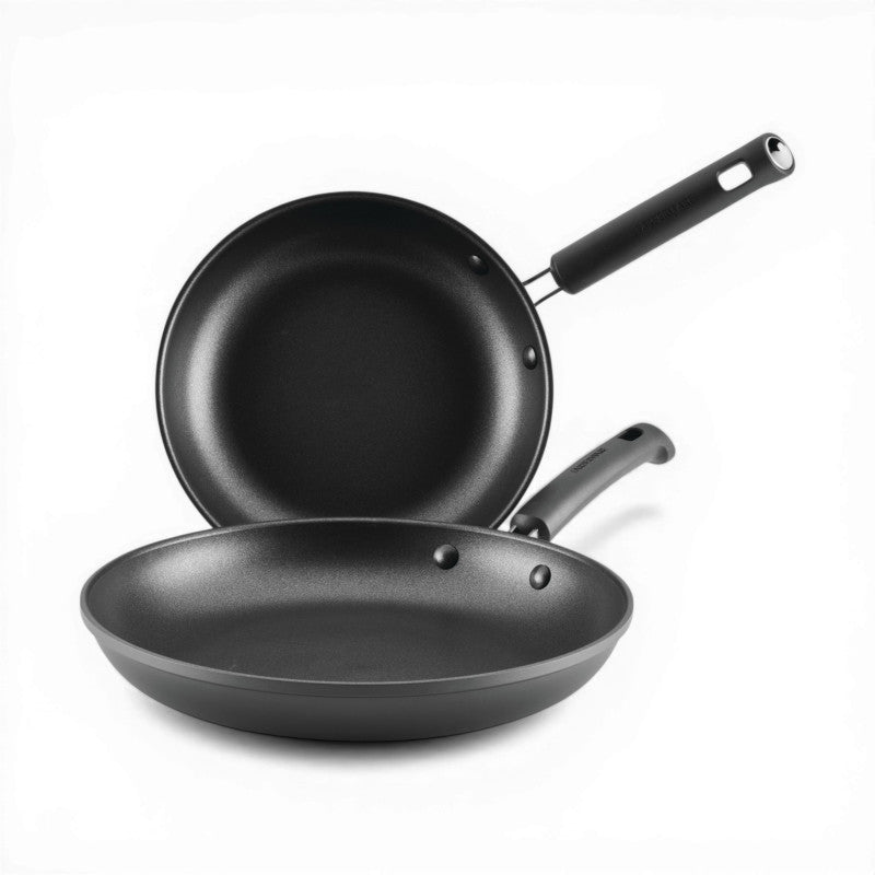 10 & 12-Inch Nonstick Frying Pan Set - Black