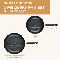 10 & 12-Inch Nonstick Frying Pan Set - Black