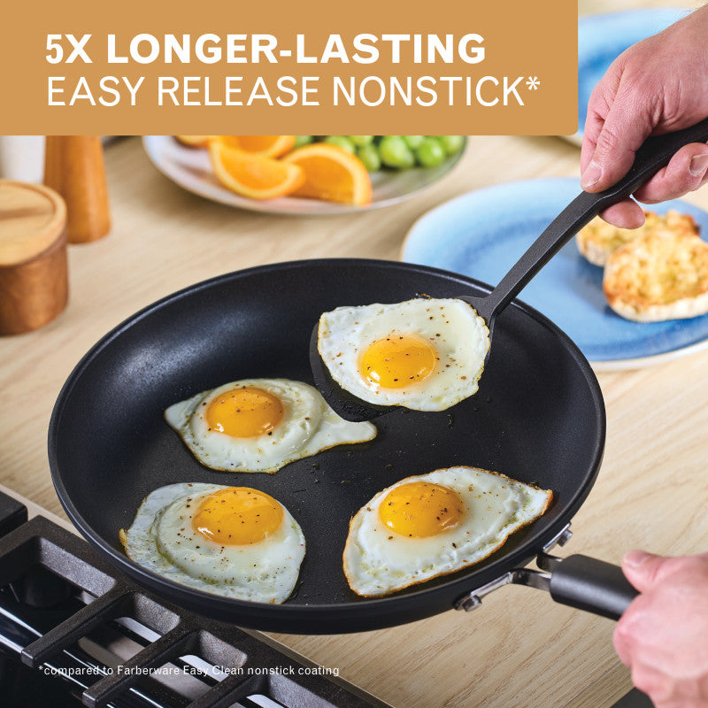 10 & 12-Inch Nonstick Frying Pan Set - Black