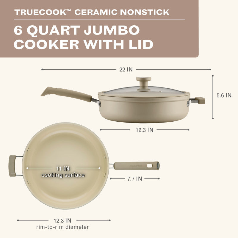 6-Quart Ceramic Nonstick Jumbo Cooker