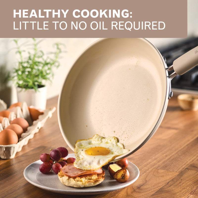10-Inch Ceramic Nonstick Frying Pan - Taupe