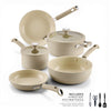 12-Piece Ceramic Nonstick Cookware Set - Taupe
