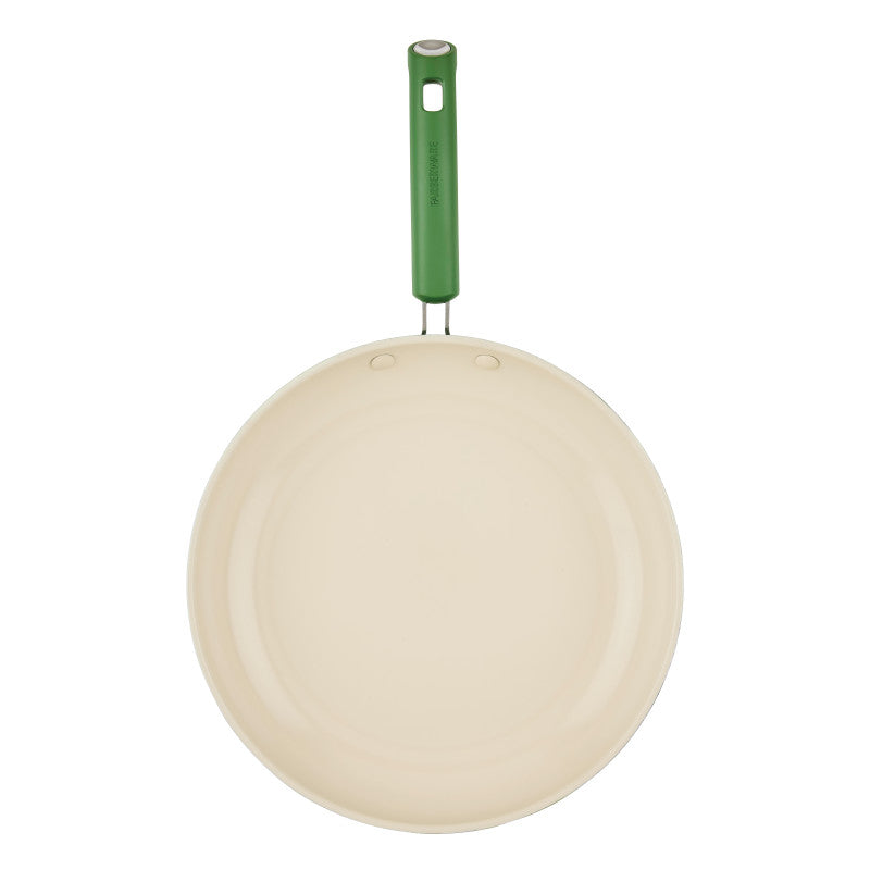 12.25-Inch Ceramic Nonstick Frying Pan - Olive Green