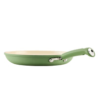 12.25-Inch Ceramic Nonstick Frying Pan - Olive Green