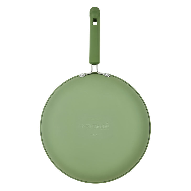12.25-Inch Ceramic Nonstick Frying Pan - Olive Green