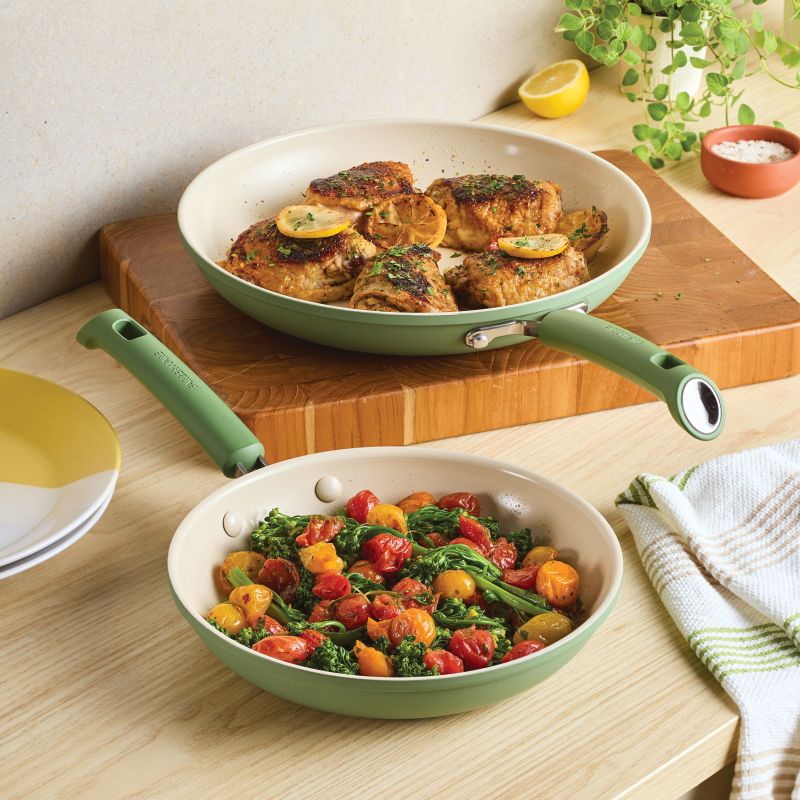 2-Piece Ceramic Nonstick Frying Pan Set