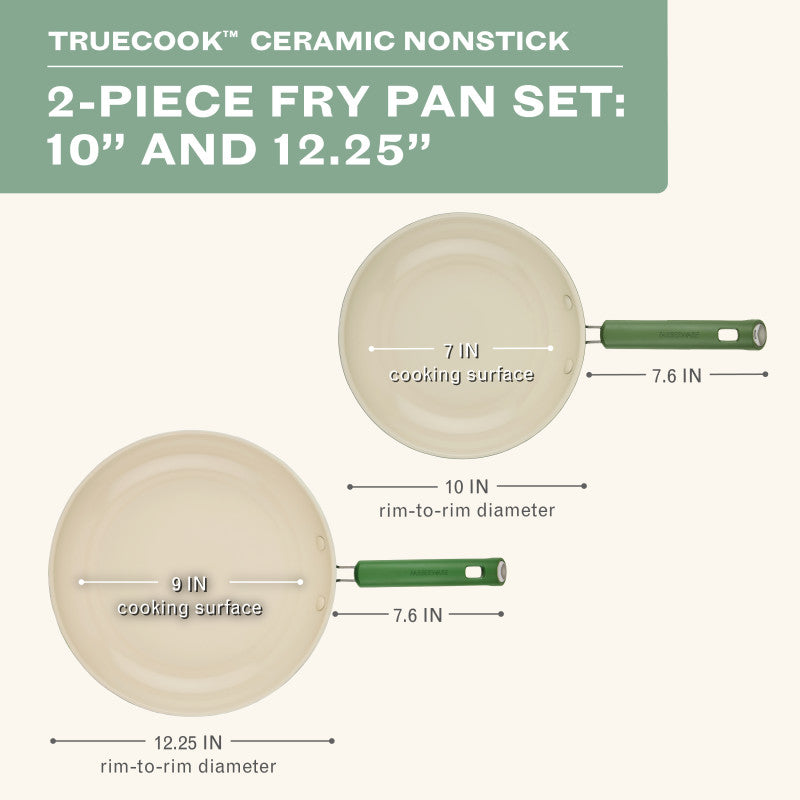 2-Piece Ceramic Nonstick Frying Pan Set