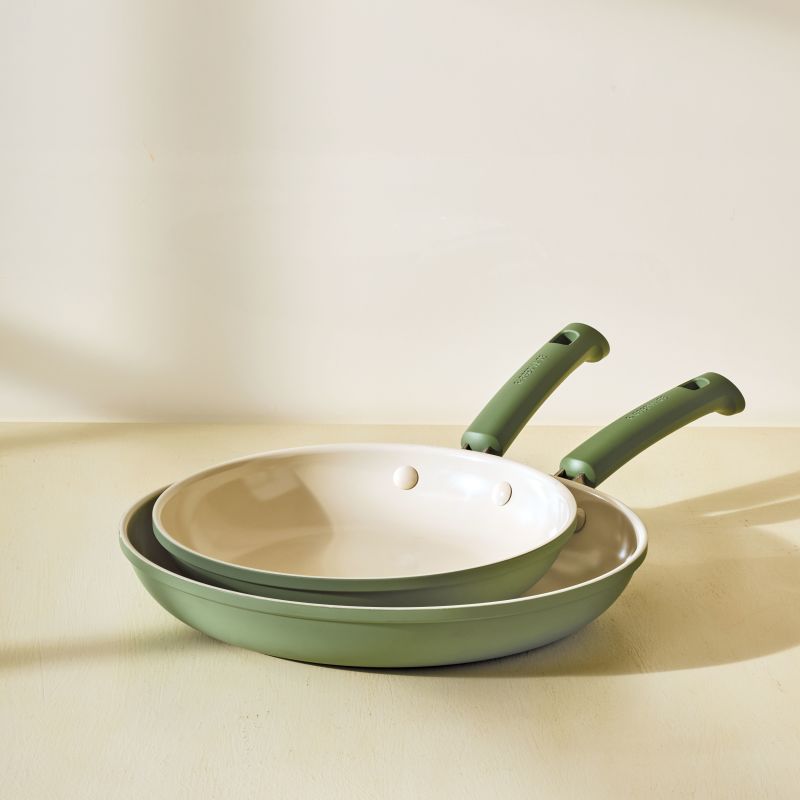 2-Piece Ceramic Nonstick Frying Pan Set