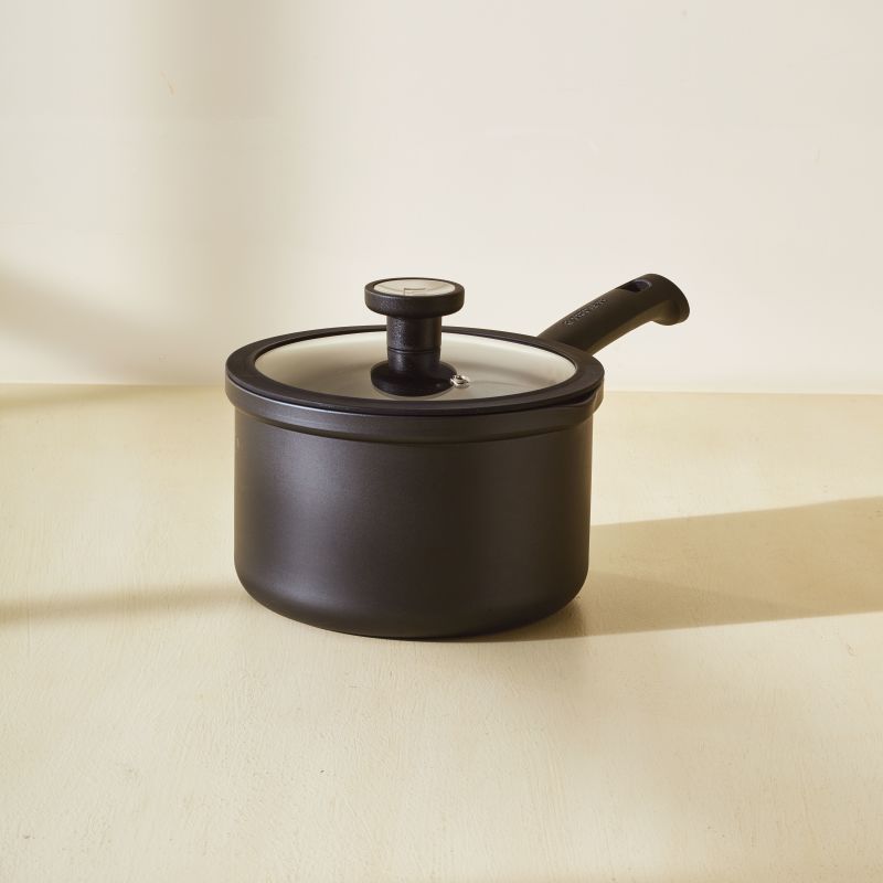 3-Quart Nonstick Straining Saucepan with Lid