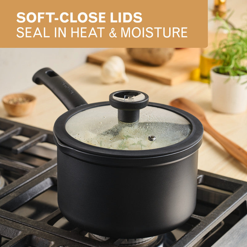 3-Quart Nonstick Straining Saucepan with Lid