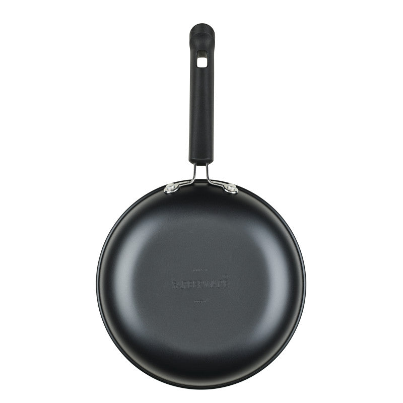 8.25, 10, and 12.25-Inch Nonstick Frying Pan Set - Black