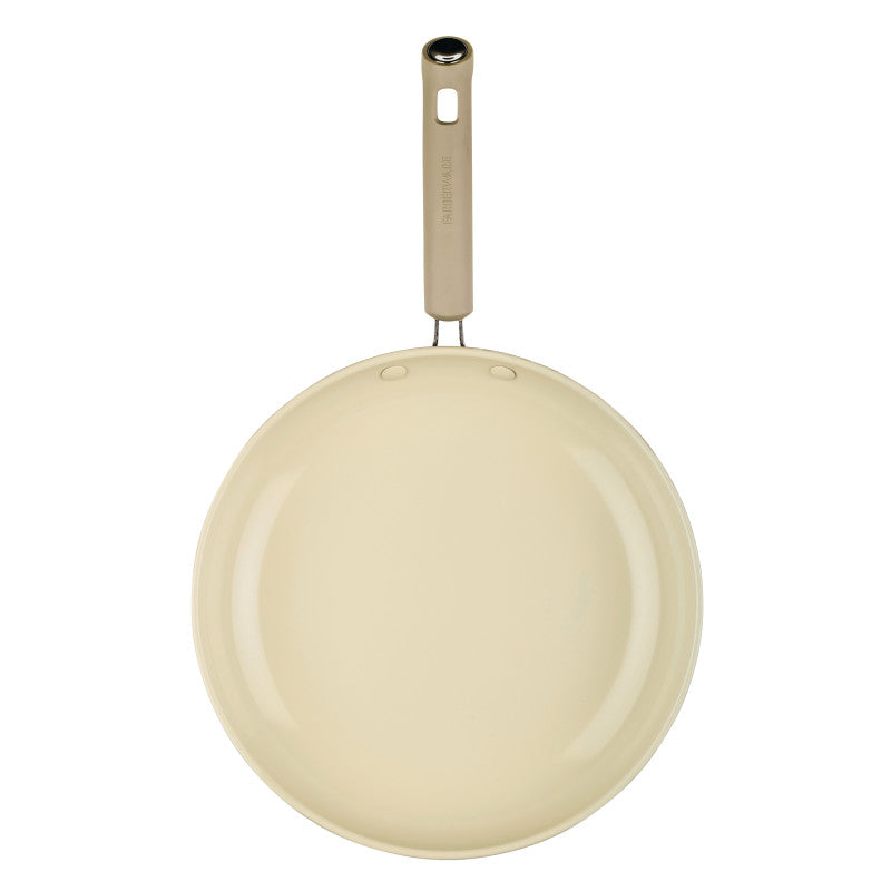12.25-Inch Ceramic Nonstick Frying Pan - Taupe