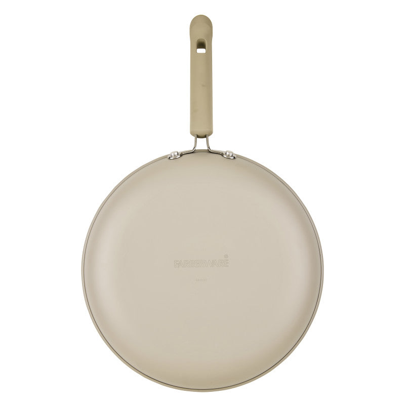 12.25-Inch Ceramic Nonstick Frying Pan - Taupe