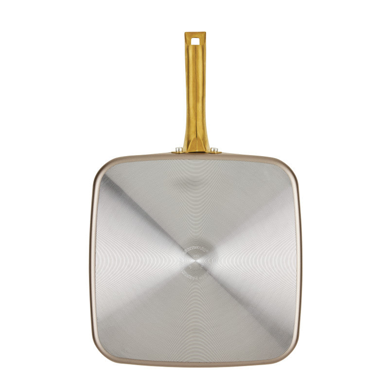 11-Inch Square Griddle Pan, Champagne, shown from above.