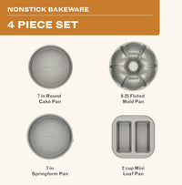 4-Piece Nonstick Specialty Bakeware Set