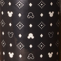 Black background with white abstract and diamond shapes pattern, similar to a Disney Mickey Mouse kitchenware collection, featured on the 3 Piece Set of Ceramic Jar with Airtight Lids.