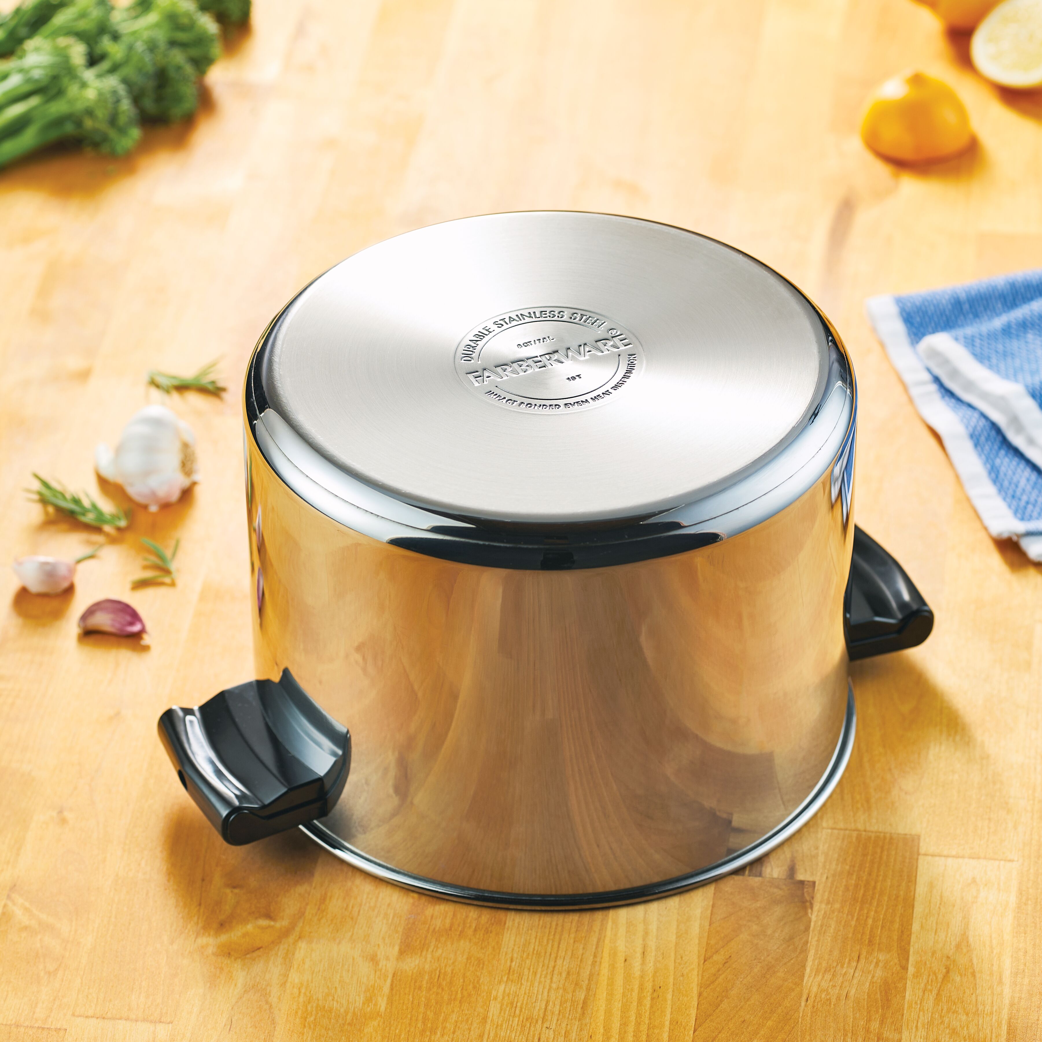 Classic Series Stainless Steel Stockpot With Lid - Thumbnail 3
