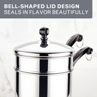 Classic Series Stainless Steel 2-Qt. Covered Saucepan With Double Boiler Insert
