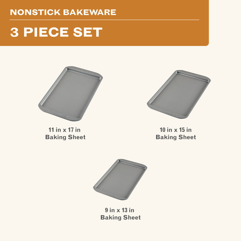 3-Piece Cookie Pan Set