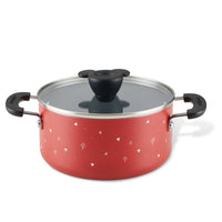 Bon Voyage 3-Quart Ceramic Nonstick Saucepot with a glass lid and black handles, ideal for enthusiasts of ceramic nonstick cookware.