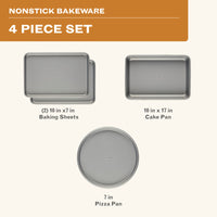 4-Piece Toaster Oven Pan Set