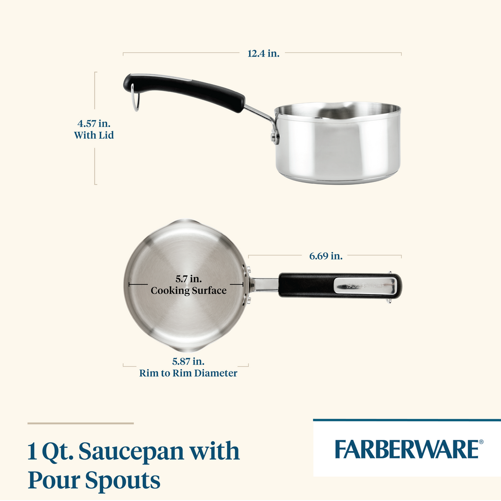 1-Quart Stainless Steel Saucepan - 24971073093684