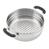 10 Inch Steamer Insert Stainless Steel with black handles by Farberware Brilliance.