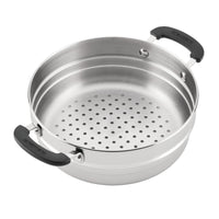 10 Inch Steamer Insert Stainless Steel with black handles by Farberware Brilliance.