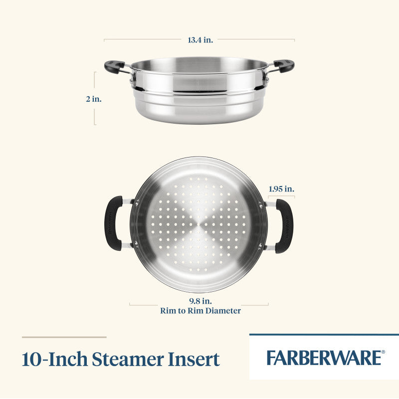 5 Inch Steamer Insert 10 Inch Steamer Insert Stainless Steel — Farberware Cookware