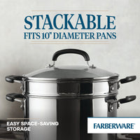 10 Inch Steamer Insert Stainless Steel, fits 10-inch pans for daily cooking.