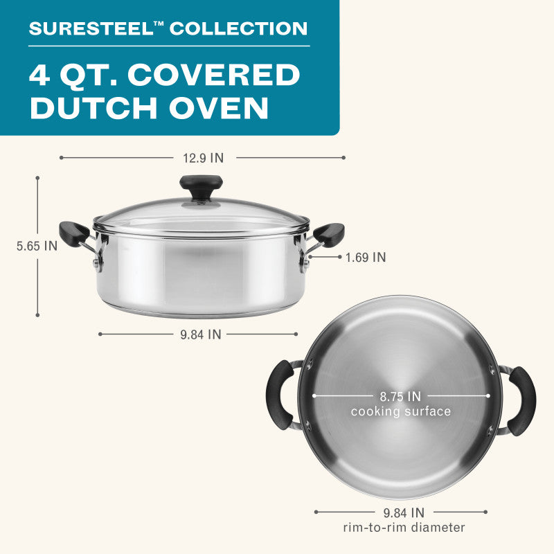 4-Quart Dutch Oven with Lid - 